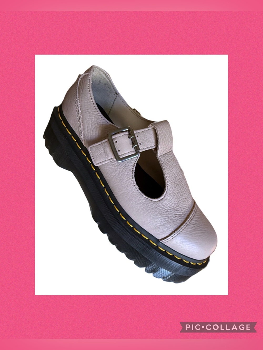 Doc Martens Shoes Womens Size 8 Bethan Mary Jane Platform Pink Cream Unisex MenL